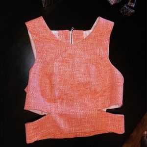 Fabric cut out crop top